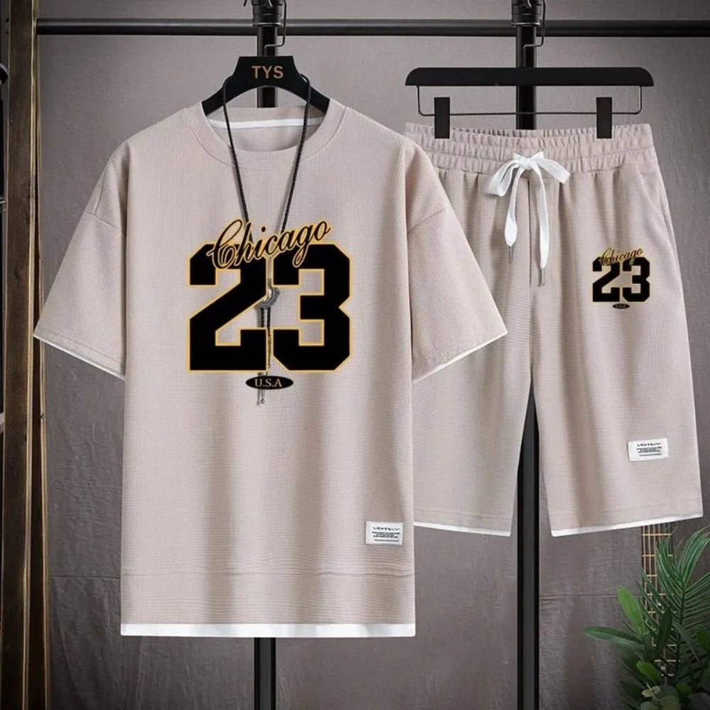 Men's comfortable and breathable round neck T-shirt